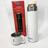 Термос питний туристичний MAGIO, Якісний термос маленький питний для гарячих напоїв KQ-77, фото 5