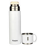 Термос питний туристичний MAGIO, Якісний термос маленький питний для гарячих напоїв KQ-77, фото 3