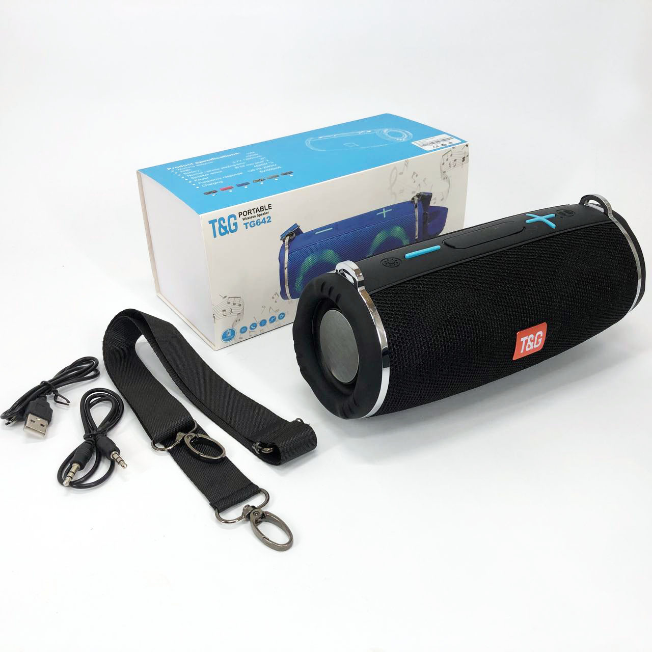 Колонка на акумуляторі маленька TG642, Bluetooth колонка з led підсвічуванням Стерео переносна ZW-85, фото 1