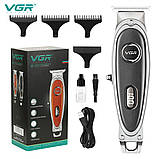 Бездротовий акумуляторний тример для стрижки волосся VGR V-263, Машинка для стрижки хороша WF-49, фото 8