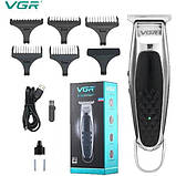 Класна машинка для стрижки волосся VGR V-093, Бездротовий акумуляторний тример для стрижки волосся JQ-95, фото 3