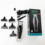 Класна машинка для стрижки волосся VGR V-093, Бездротовий акумуляторний тример для стрижки волосся JQ-95, фото 5