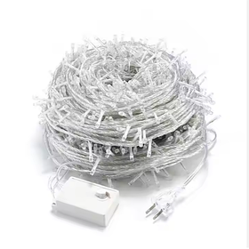 Світлодіодна гірлянда новорічна 200 LED водоспад теплий білий 8 режимів 2х2 м для прикраси будинку та ялинки