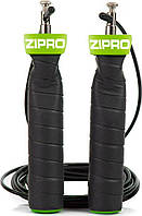 Скакалка Zipro спортивна 300см, чорно-зелена
