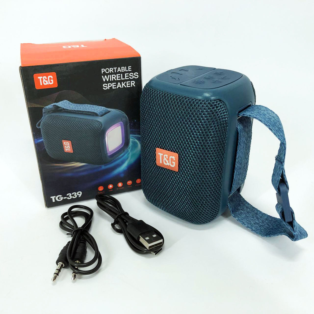 Маленька колонка з підсвічуванням TG339, Портативна бездротова колонка з хорошим звуком HT-60, фото 1