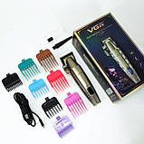 Професійна акумуляторна машинка Акумулятор VGR V-036, Хороші машинки для стрижки волосся для дому WP-27, фото 4