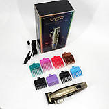 Професійна акумуляторна машинка Акумулятор VGR V-036, Хороші машинки для стрижки волосся для дому WP-27, фото 6