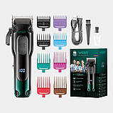 Машинка для стрижки волосся з регульованою довжиною VGR, Професійний бездротовий тример FN-78, фото 3