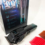 Машинка для стрижки волосся з регульованою довжиною VGR, Професійний бездротовий тример FN-78, фото 4