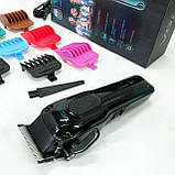 Машинка для стрижки волосся з регульованою довжиною VGR, Професійний бездротовий тример FN-78, фото 6