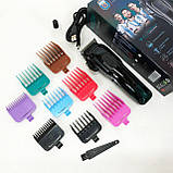 Машинка для стрижки волосся з регульованою довжиною VGR, Професійний бездротовий тример FN-78, фото 7