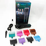 Машинка для стрижки волосся з регульованою довжиною VGR, Професійний бездротовий тример FN-78, фото 8