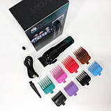 Машинка для стрижки волосся з регульованою довжиною VGR, Професійний бездротовий тример FN-78, фото 9