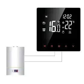 Терморегулятор Wi-Fi для газового котла керування через смартфон та голосові команди РК-дисплей 220В 3А