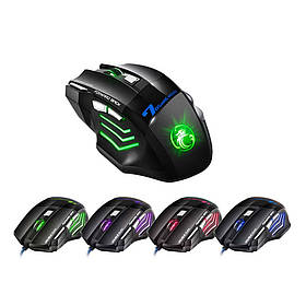 Ігрова миша USB ергономічна тиха з RGB підсвічуванням 5500 DPI для комп'ютера та ноутбука iMice X7
