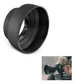 Гумова бленда для об'єктива 67 мм захист від відблисків та пересвітлень гнучка довжина 14 28 31 48 мм чорна для фільтрів 97 мм