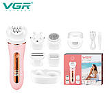Епілятор для видалення волосся ниткою VGR, Пилка для ступень, Депілятор жіночий 3в1 PQ-56, фото 2
