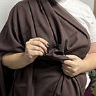 Льон з віскозою, колір шоколадний, фото 4