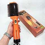 Стайлер-випрямляч для укладання та випрямлення волосся, Фен-щітка повітряний з насадками AL-76, фото 4