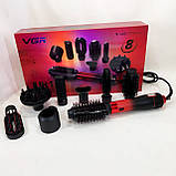 Фен гребінець для сушіння волосся, Стайлер автоматичний для завивки волосся, Фен з іонним дифузором YB-39, фото 8