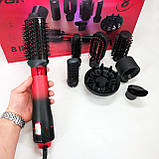 Фен-щітки стайлери, Фен для об'ємної укладки, Портативний фен для укладання волосся CW-18, фото 6