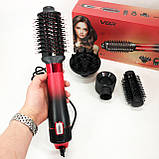 Фен-щітки стайлери, Фен для об'ємної укладки, Портативний фен для укладання волосся CW-18, фото 2