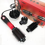 Фен-щітки стайлери, Фен для об'ємної укладки, Портативний фен для укладання волосся CW-18, фото 8