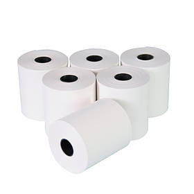 Термопапір для касових апаратів 57 мм 60 м 6 рулонів термочутливий папір для друку чеків та квитанцій
