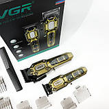 Чоловічий набір для стрижки волосся акумуляторний, Бездротова акумуляторна машинка для стрижки волосся EM-36, фото 5