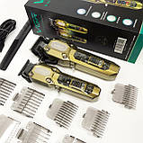 Чоловічий набір для стрижки волосся акумуляторний, Бездротова акумуляторна машинка для стрижки волосся EM-36, фото 6