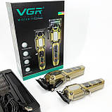 Чоловічий набір для стрижки волосся акумуляторний, Бездротова акумуляторна машинка для стрижки волосся EM-36, фото 8