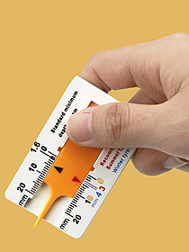 Вимірювач глибини протектора шин для авто 0-20 мм брелок для ключів Вимірювач зносу покришок