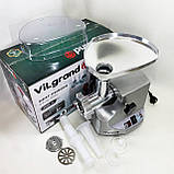 М'ясорубка для подрібнення м'яса і риби ViLgrand V304-SMG 3000 Вт 'ясорубка настільна професійна CX-21, фото 3