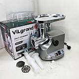 М'ясорубка для подрібнення м'яса і риби ViLgrand V304-SMG 3000 Вт 'ясорубка настільна професійна CX-21, фото 4