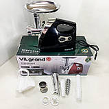 Потужна м'ясорубка для домашньої кухні ViLgrand V203-BRMG 2000 Вт, Потужна якісна електро м'ясорубка KS-40, фото 3