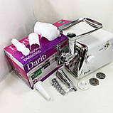 Потужна побутова електром'ясорубка для дому Dario, М'ясорубки нержавіюча сталь, М'ясорубки для ковбаси QU-58, фото 2