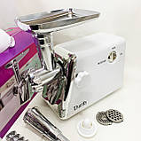 Потужна побутова електром'ясорубка для дому Dario, М'ясорубки нержавіюча сталь, М'ясорубки для ковбаси QU-58, фото 4