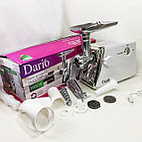 Потужна побутова електром'ясорубка для дому Dario, М'ясорубки нержавіюча сталь, М'ясорубки для ковбаси QU-58, фото 10