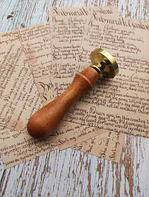 Дерев'яна ручка для сургучного друку зручний інструмент для творчості та оформлення подарунків 82 мм 17 г