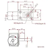 Мотор редуктор JGY370 12В 6обмін черв'ячний двигун металевий корпус сталеві шестерні для DIY робототехніки, фото 7