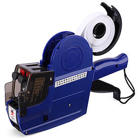 Етикет-пістолет для цінників дворядковий чорнильний зручний пластиковий до 10 символів на рядку 23х16 мм