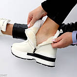 Жіночі зимові снікерси, Жіночі хайтопи на платформі зимові, Снікерси зимові черні, фото 10