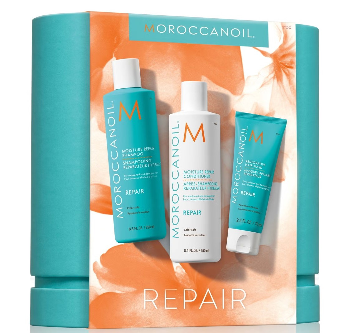 Набір Moroccanoil: шампунь і кондиціонер Moisture Repair + відновлювальна маска 75 мл, фото 1