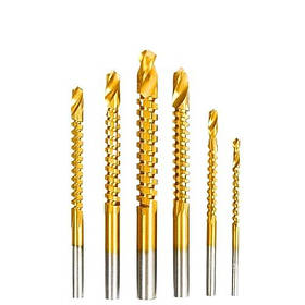 Набір свердел фрезерних 6 штук HSS з титановим покриттям для роботи з дерева.
