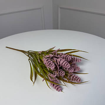 Добавка шишечки букетик ліловий , 34 см , 7 гілок, 10 шт/уп