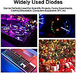 Світлодіоди 5 мм білі для паяння та підсвічування набір 1000 штук робоча напруга 3-3.2В струм 20 мА, фото 5