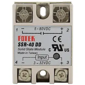 Твердотельне реле для нагрівальних елементів 40А DC-DC безконтактне керування 3-32В постійного струму 6.3х4.6х2.3 см
