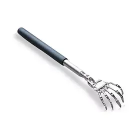 Чесалка для спини телескопічна масажна з алюмінієвого сплаву та гуми довжина 22-58 см вага 32 г