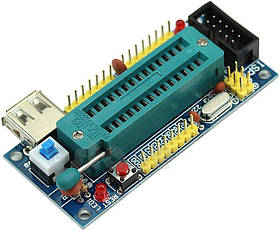Налагоджувальна плата для мікроконтролерів ATmega8 ATmega48 з ZIF панеллю та комплектом для збирання 28 контактів