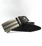 Шкіряний пояс Calvin Klein шкіряний брендовий чорний, фото 3